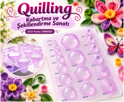 Quilling Kabartma ve Şekillendirme Kalıbı 