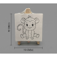 Resimli Şövaleli 10*10 cm Tuval (6'lı Paket) 