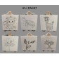 Resimli Şövaleli 10*10 cm Tuval (6'lı Paket) 
