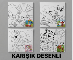 Resimli Tuval 20x20 CM 10'lu Paket