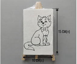 Resimli Şövaleli Tuval 10*15 CM