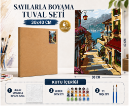 Sayılarla Boyama Tuval Seti 30x40 