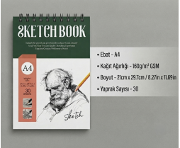 Sketchbook A4 30 Yaprak 160 Gr