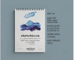Sketchbook Water Colour 300 GR A5 12 Yaprak 