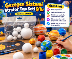 Gezegen Sistemi Strafor Top Seti 9'lu 