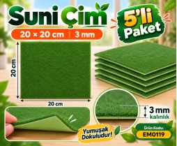Suni Çim 20*20 3 mm 5'li Paket 