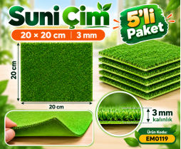 Suni Çim 20*20 3 mm 5'li Paket 