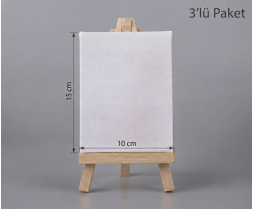 Tuval Şövaleli 10x15 cm 3'lü Tuval Şövaleli 10x15 cm 3'lü