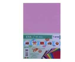Eva A4 Düz Yapışkanlı Tek Renk 10'lu