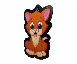 Puzzle Ahşap Kedi (Hikayeli)