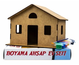 Boyama Ahşap Klasik Ev Seti