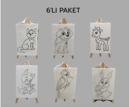 Resimli Şövaleli Tuval 10*15 CM