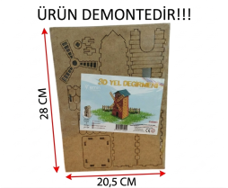 3D Yel Değirmeni Ahşap Maket