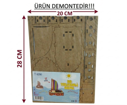 3D Yelkenli Ahşap Maket